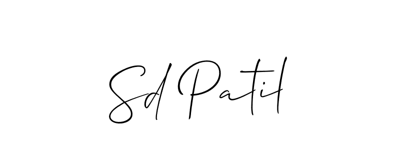 Also we have Sd Patil name is the best signature style. Create professional handwritten signature collection using Allison_Script autograph style. Sd Patil signature style 2 images and pictures png