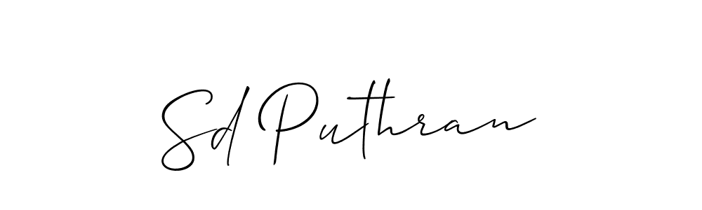 Also we have Sd Puthran name is the best signature style. Create professional handwritten signature collection using Allison_Script autograph style. Sd Puthran signature style 2 images and pictures png