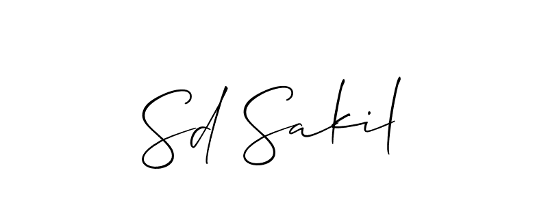 Design your own signature with our free online signature maker. With this signature software, you can create a handwritten (Allison_Script) signature for name Sd Sakil. Sd Sakil signature style 2 images and pictures png