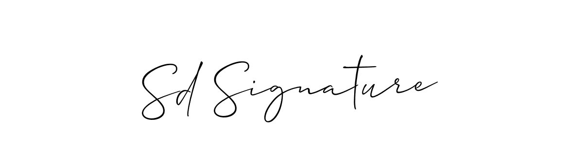 Create a beautiful signature design for name Sd Signature. With this signature (Allison_Script) fonts, you can make a handwritten signature for free. Sd Signature signature style 2 images and pictures png