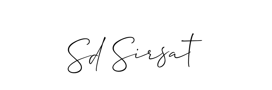 How to make Sd Sirsat signature? Allison_Script is a professional autograph style. Create handwritten signature for Sd Sirsat name. Sd Sirsat signature style 2 images and pictures png