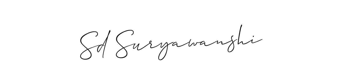 Use a signature maker to create a handwritten signature online. With this signature software, you can design (Allison_Script) your own signature for name Sd Suryawanshi. Sd Suryawanshi signature style 2 images and pictures png