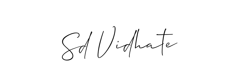 if you are searching for the best signature style for your name Sd Vidhate. so please give up your signature search. here we have designed multiple signature styles  using Allison_Script. Sd Vidhate signature style 2 images and pictures png