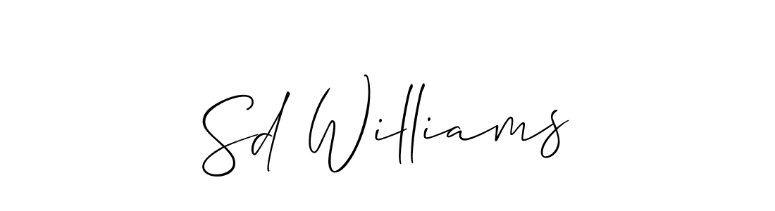 Design your own signature with our free online signature maker. With this signature software, you can create a handwritten (Allison_Script) signature for name Sd Williams. Sd Williams signature style 2 images and pictures png