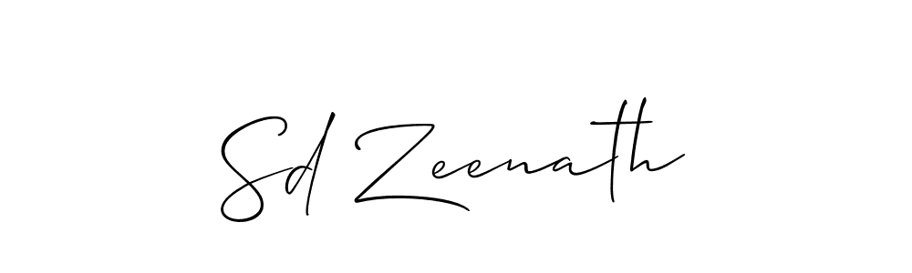 Create a beautiful signature design for name Sd Zeenath. With this signature (Allison_Script) fonts, you can make a handwritten signature for free. Sd Zeenath signature style 2 images and pictures png