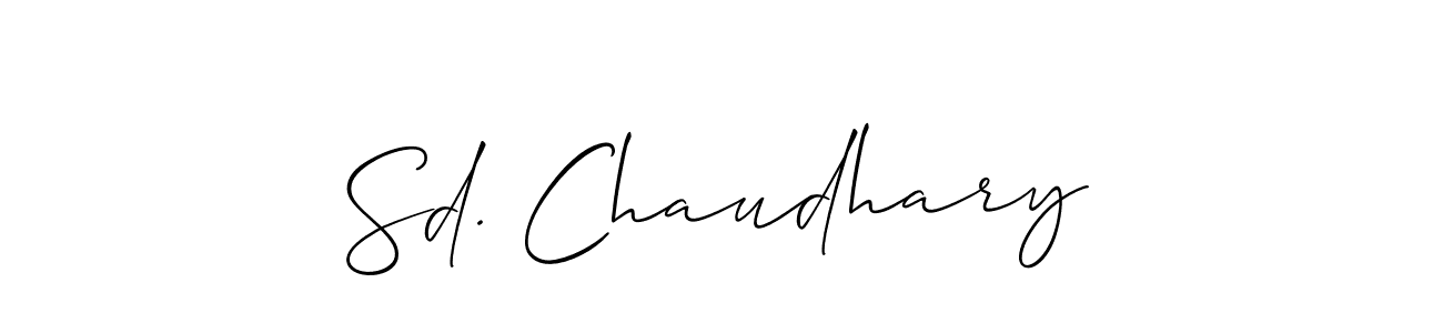 Make a beautiful signature design for name Sd. Chaudhary. With this signature (Allison_Script) style, you can create a handwritten signature for free. Sd. Chaudhary signature style 2 images and pictures png