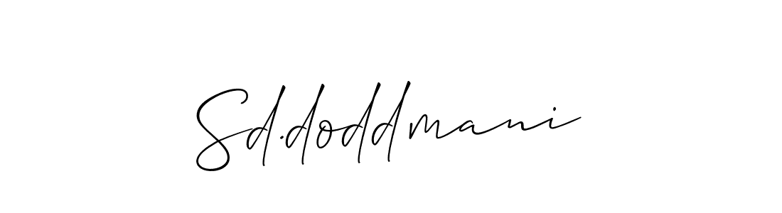 How to make Sd.doddmani signature? Allison_Script is a professional autograph style. Create handwritten signature for Sd.doddmani name. Sd.doddmani signature style 2 images and pictures png