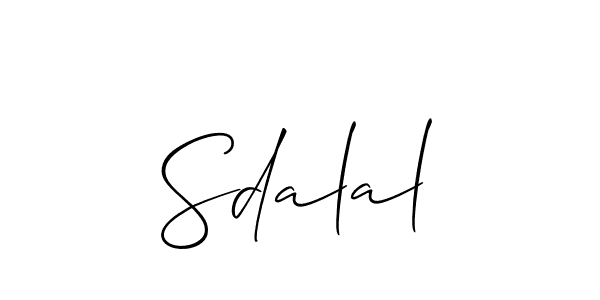 Create a beautiful signature design for name Sdalal. With this signature (Allison_Script) fonts, you can make a handwritten signature for free. Sdalal signature style 2 images and pictures png