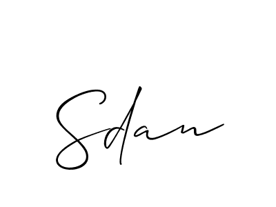 How to make Sdan name signature. Use Allison_Script style for creating short signs online. This is the latest handwritten sign. Sdan signature style 2 images and pictures png