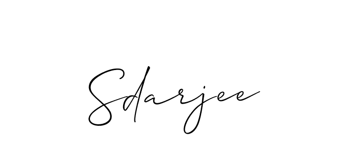 Create a beautiful signature design for name Sdarjee. With this signature (Allison_Script) fonts, you can make a handwritten signature for free. Sdarjee signature style 2 images and pictures png