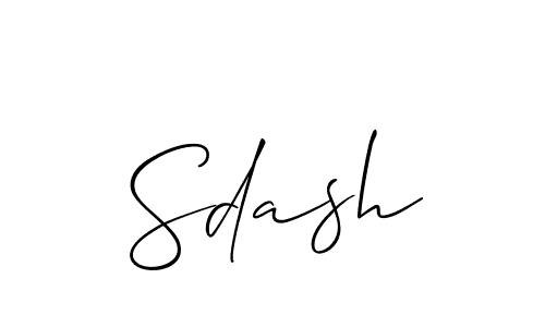 Create a beautiful signature design for name Sdash. With this signature (Allison_Script) fonts, you can make a handwritten signature for free. Sdash signature style 2 images and pictures png