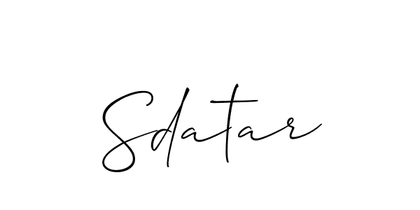 Allison_Script is a professional signature style that is perfect for those who want to add a touch of class to their signature. It is also a great choice for those who want to make their signature more unique. Get Sdatar name to fancy signature for free. Sdatar signature style 2 images and pictures png