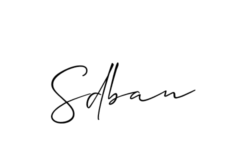 How to make Sdban signature? Allison_Script is a professional autograph style. Create handwritten signature for Sdban name. Sdban signature style 2 images and pictures png