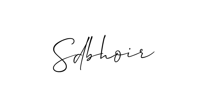 How to make Sdbhoir name signature. Use Allison_Script style for creating short signs online. This is the latest handwritten sign. Sdbhoir signature style 2 images and pictures png