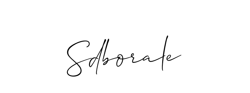 Allison_Script is a professional signature style that is perfect for those who want to add a touch of class to their signature. It is also a great choice for those who want to make their signature more unique. Get Sdborale name to fancy signature for free. Sdborale signature style 2 images and pictures png