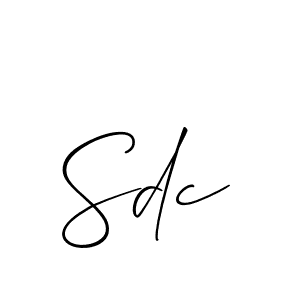 The best way (Allison_Script) to make a short signature is to pick only two or three words in your name. The name Sdc include a total of six letters. For converting this name. Sdc signature style 2 images and pictures png