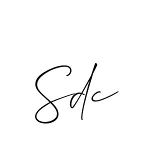 Also You can easily find your signature by using the search form. We will create Sdc name handwritten signature images for you free of cost using Allison_Script sign style. Sdc signature style 2 images and pictures png