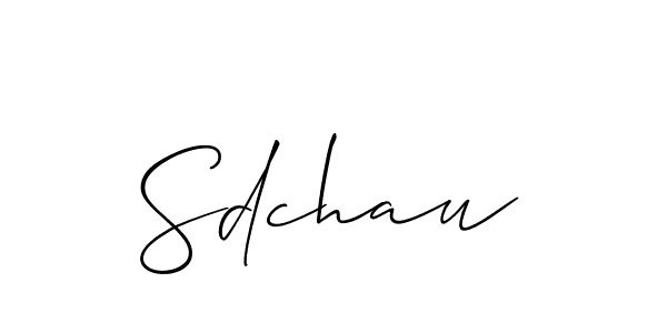 Best and Professional Signature Style for Sdchau. Allison_Script Best Signature Style Collection. Sdchau signature style 2 images and pictures png