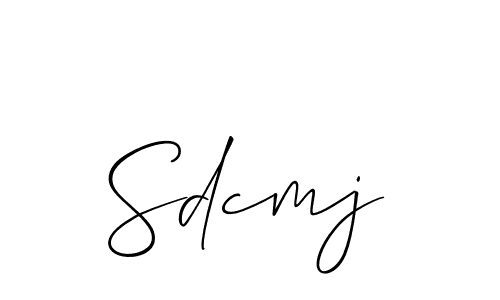 The best way (Allison_Script) to make a short signature is to pick only two or three words in your name. The name Sdcmj include a total of six letters. For converting this name. Sdcmj signature style 2 images and pictures png