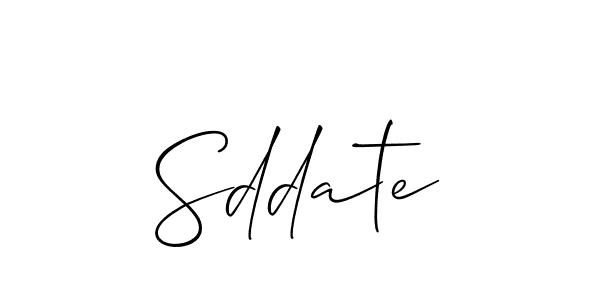 Make a beautiful signature design for name Sddate. With this signature (Allison_Script) style, you can create a handwritten signature for free. Sddate signature style 2 images and pictures png