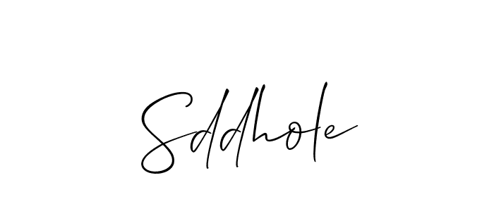 How to make Sddhole signature? Allison_Script is a professional autograph style. Create handwritten signature for Sddhole name. Sddhole signature style 2 images and pictures png