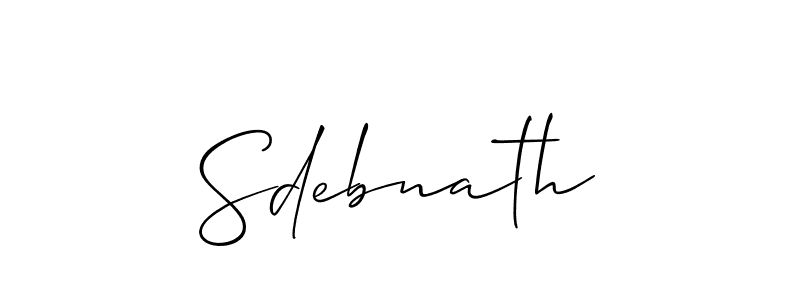 It looks lik you need a new signature style for name Sdebnath. Design unique handwritten (Allison_Script) signature with our free signature maker in just a few clicks. Sdebnath signature style 2 images and pictures png