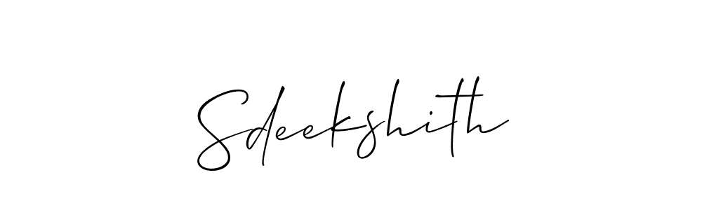 This is the best signature style for the Sdeekshith name. Also you like these signature font (Allison_Script). Mix name signature. Sdeekshith signature style 2 images and pictures png