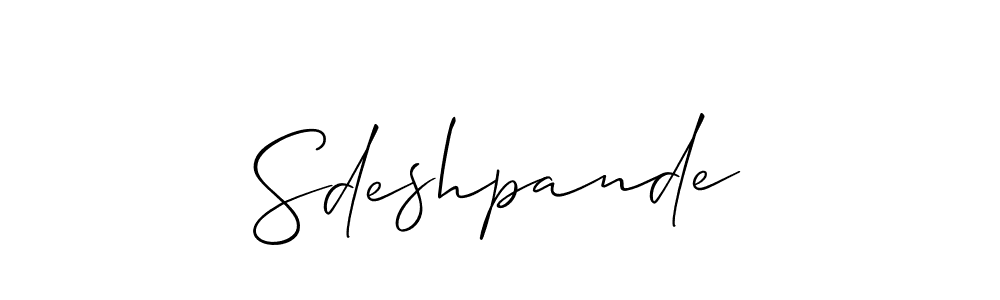 How to Draw Sdeshpande signature style? Allison_Script is a latest design signature styles for name Sdeshpande. Sdeshpande signature style 2 images and pictures png