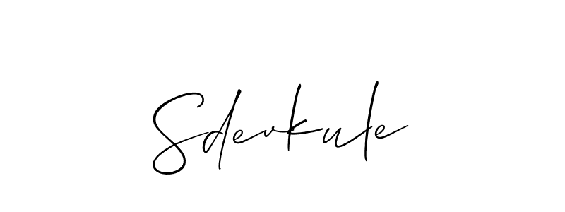 How to Draw Sdevkule signature style? Allison_Script is a latest design signature styles for name Sdevkule. Sdevkule signature style 2 images and pictures png