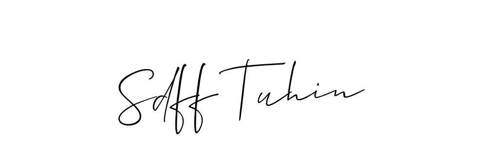 It looks lik you need a new signature style for name Sdff Tuhin. Design unique handwritten (Allison_Script) signature with our free signature maker in just a few clicks. Sdff Tuhin signature style 2 images and pictures png