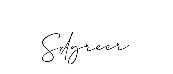 Sdgreer stylish signature style. Best Handwritten Sign (Allison_Script) for my name. Handwritten Signature Collection Ideas for my name Sdgreer. Sdgreer signature style 2 images and pictures png