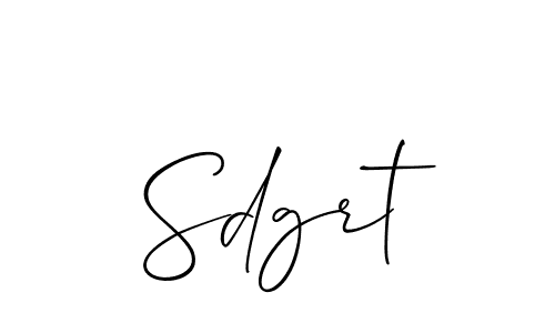 How to make Sdgrt name signature. Use Allison_Script style for creating short signs online. This is the latest handwritten sign. Sdgrt signature style 2 images and pictures png