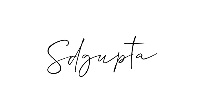 It looks lik you need a new signature style for name Sdgupta. Design unique handwritten (Allison_Script) signature with our free signature maker in just a few clicks. Sdgupta signature style 2 images and pictures png