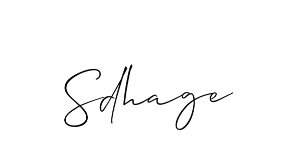 Allison_Script is a professional signature style that is perfect for those who want to add a touch of class to their signature. It is also a great choice for those who want to make their signature more unique. Get Sdhage name to fancy signature for free. Sdhage signature style 2 images and pictures png