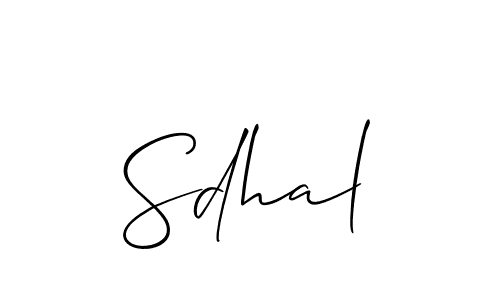if you are searching for the best signature style for your name Sdhal. so please give up your signature search. here we have designed multiple signature styles  using Allison_Script. Sdhal signature style 2 images and pictures png