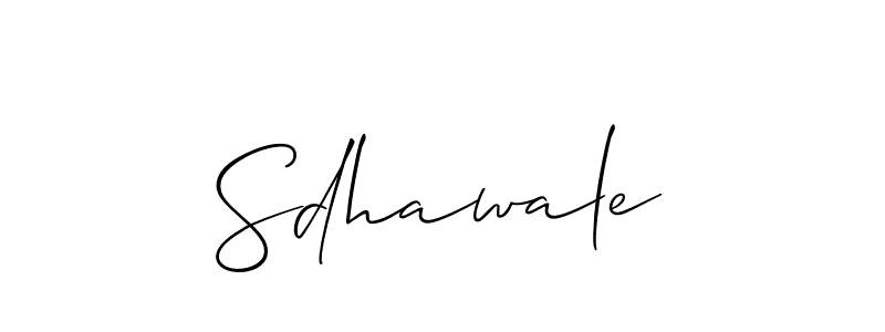 The best way (Allison_Script) to make a short signature is to pick only two or three words in your name. The name Sdhawale include a total of six letters. For converting this name. Sdhawale signature style 2 images and pictures png