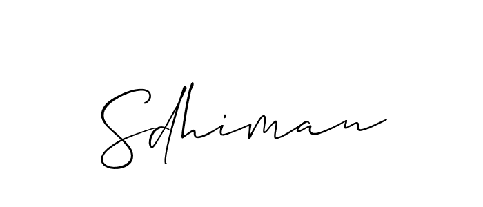 Create a beautiful signature design for name Sdhiman. With this signature (Allison_Script) fonts, you can make a handwritten signature for free. Sdhiman signature style 2 images and pictures png