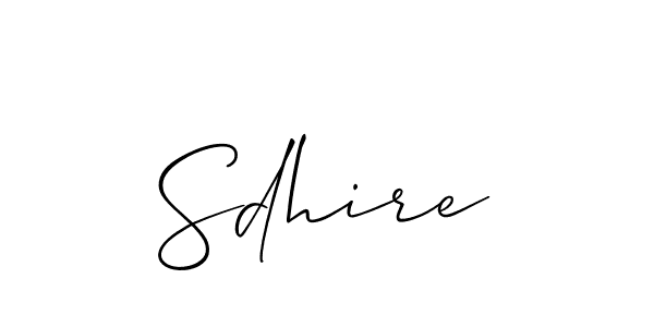 Create a beautiful signature design for name Sdhire. With this signature (Allison_Script) fonts, you can make a handwritten signature for free. Sdhire signature style 2 images and pictures png