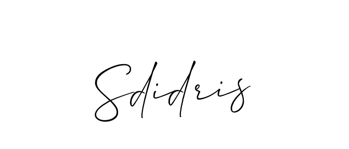 Allison_Script is a professional signature style that is perfect for those who want to add a touch of class to their signature. It is also a great choice for those who want to make their signature more unique. Get Sdidris name to fancy signature for free. Sdidris signature style 2 images and pictures png