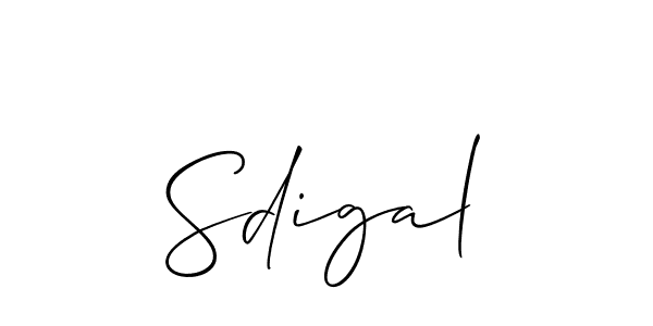 Design your own signature with our free online signature maker. With this signature software, you can create a handwritten (Allison_Script) signature for name Sdigal. Sdigal signature style 2 images and pictures png