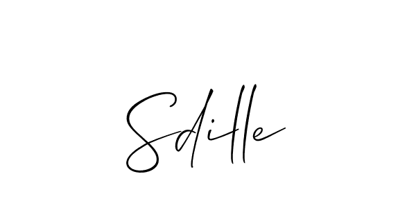 How to make Sdille signature? Allison_Script is a professional autograph style. Create handwritten signature for Sdille name. Sdille signature style 2 images and pictures png