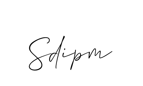 Make a beautiful signature design for name Sdipm. With this signature (Allison_Script) style, you can create a handwritten signature for free. Sdipm signature style 2 images and pictures png