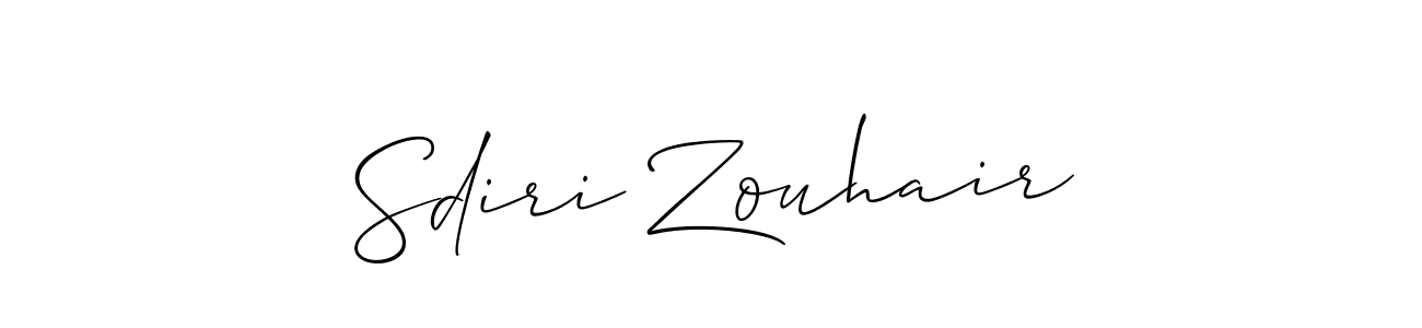It looks lik you need a new signature style for name Sdiri Zouhair. Design unique handwritten (Allison_Script) signature with our free signature maker in just a few clicks. Sdiri Zouhair signature style 2 images and pictures png