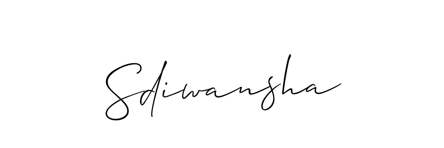 How to make Sdiwansha signature? Allison_Script is a professional autograph style. Create handwritten signature for Sdiwansha name. Sdiwansha signature style 2 images and pictures png