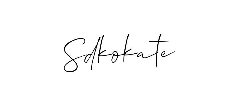 Also we have Sdkokate name is the best signature style. Create professional handwritten signature collection using Allison_Script autograph style. Sdkokate signature style 2 images and pictures png