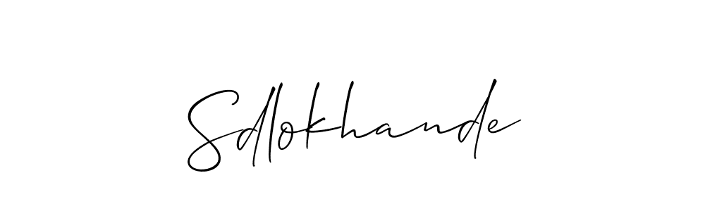 Once you've used our free online signature maker to create your best signature Allison_Script style, it's time to enjoy all of the benefits that Sdlokhande name signing documents. Sdlokhande signature style 2 images and pictures png
