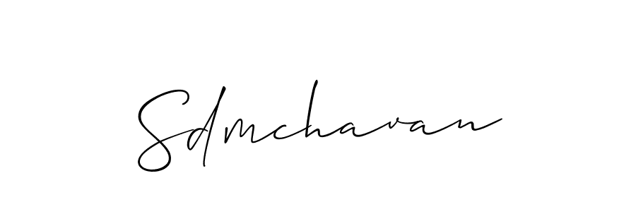 Sdmchavan stylish signature style. Best Handwritten Sign (Allison_Script) for my name. Handwritten Signature Collection Ideas for my name Sdmchavan. Sdmchavan signature style 2 images and pictures png