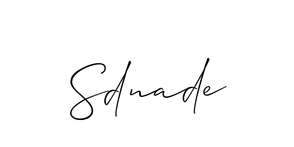 Make a short Sdnade signature style. Manage your documents anywhere anytime using Allison_Script. Create and add eSignatures, submit forms, share and send files easily. Sdnade signature style 2 images and pictures png