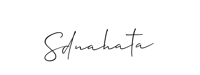 How to make Sdnahata signature? Allison_Script is a professional autograph style. Create handwritten signature for Sdnahata name. Sdnahata signature style 2 images and pictures png