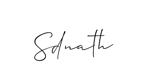 The best way (Allison_Script) to make a short signature is to pick only two or three words in your name. The name Sdnath include a total of six letters. For converting this name. Sdnath signature style 2 images and pictures png
